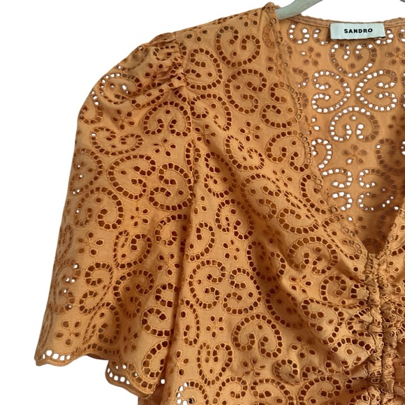 SANDRO LIVIO BRODERIE ANGLAISE TOP SIZE MEDIUM - Picture 6 of 16